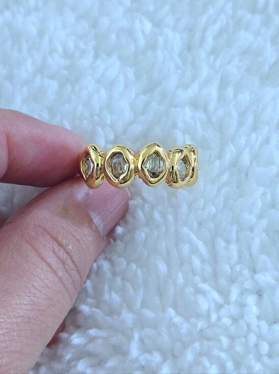 Alexis Bittar Jewelry - ✨️HP✨️ Alexis Bittar Molten Gold💛 with Clear Crystals💎 Ring💍 - NWT